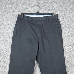 Charles Tyrwhitt Mens Black Slim Fit Non Iron Cotton Dress Pants 34W 34L